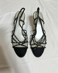 Karen Scott Strappy Black Rhinestone Heels / 9