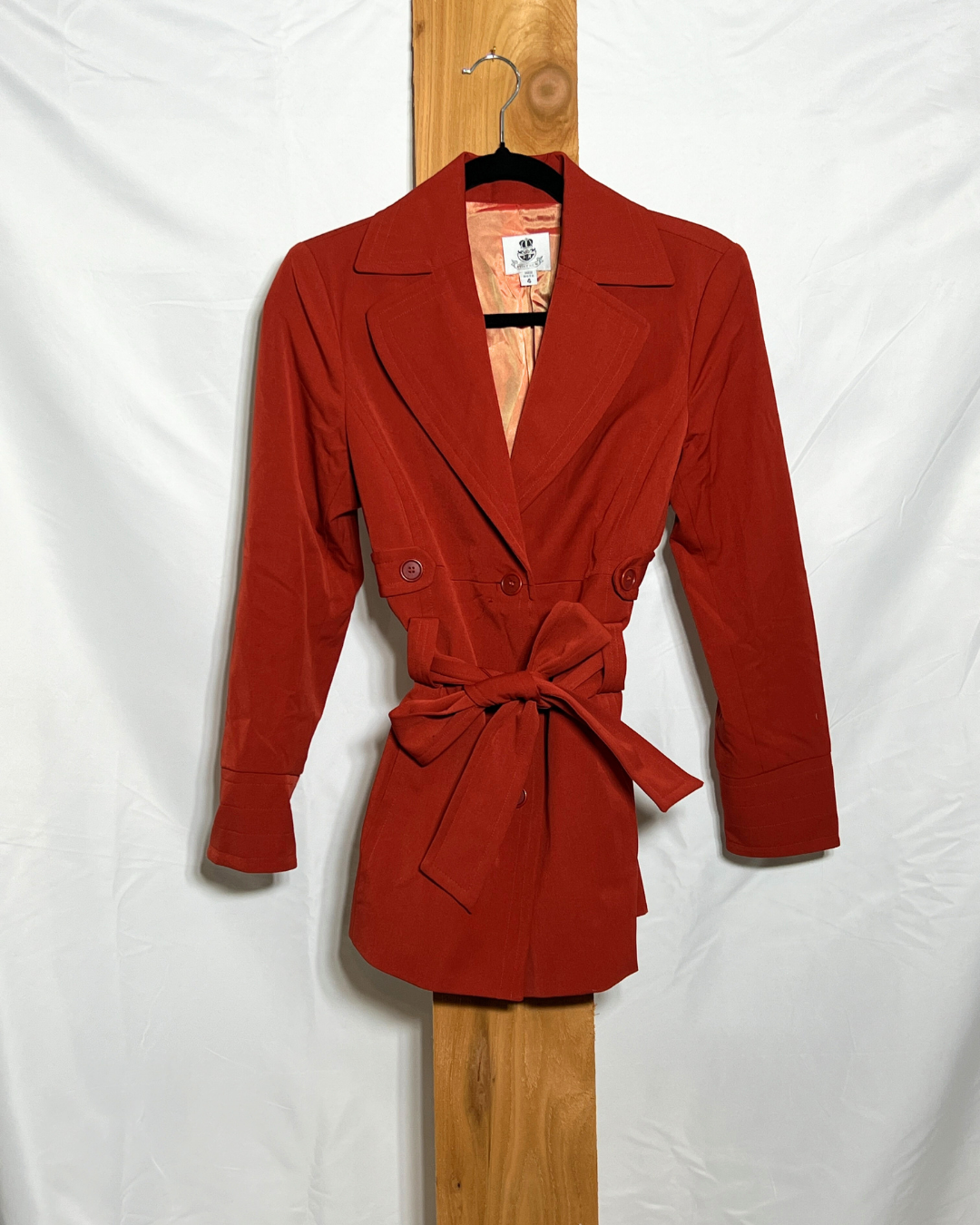 Belted Trench-Style Jacket / Small