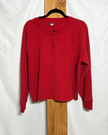 Classic Red Thermal Henley / XXL