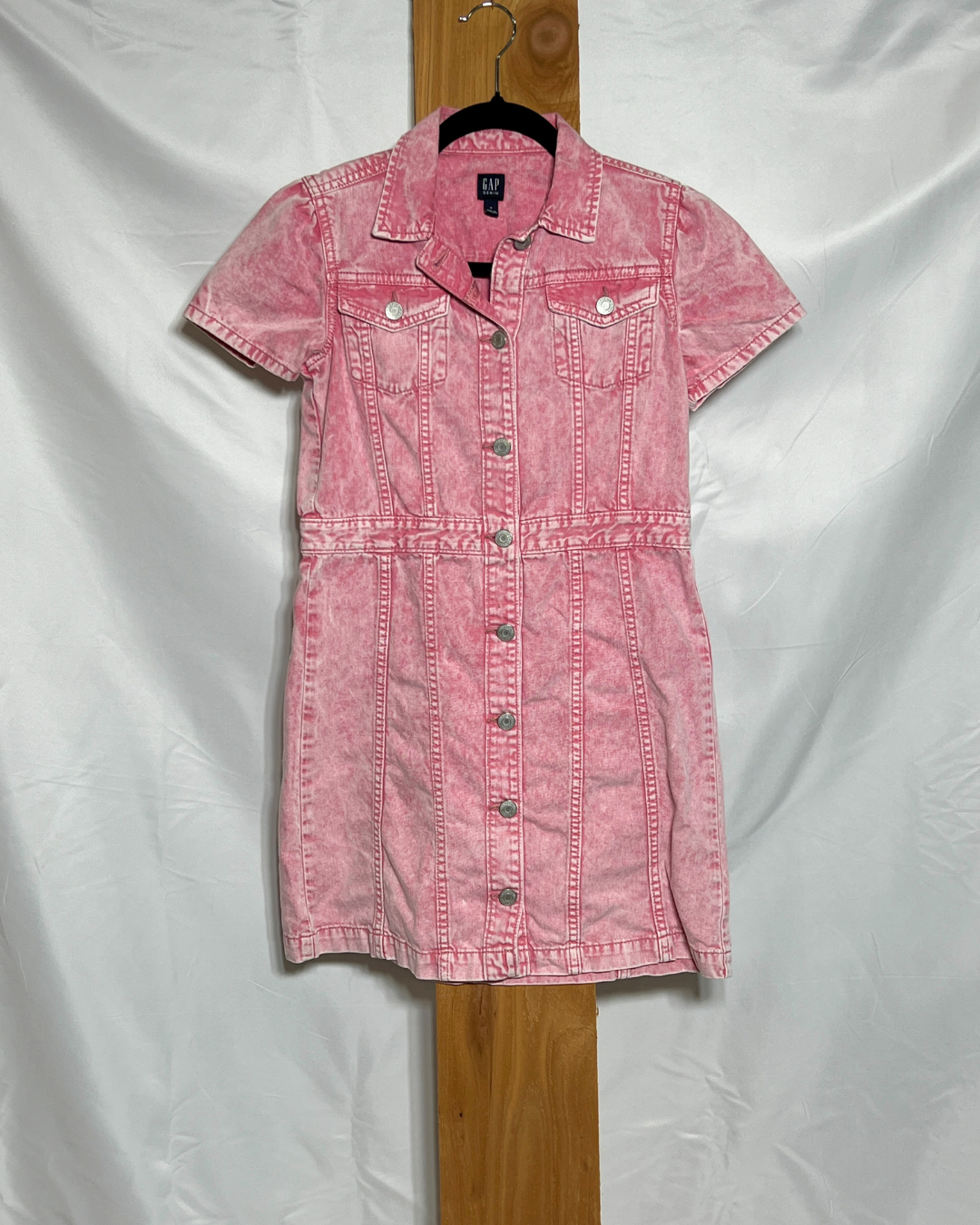 Gap Acid-Wash Bubblegum Denim Dress / XL