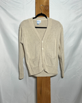Vintage Cream Button-Up Cardigan / Medium