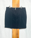 Black Corduroy Mini Skirt / Small