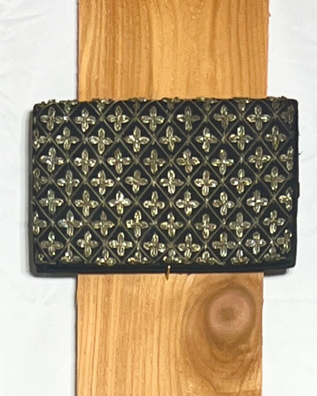 Vintage Black & Gold Beaded Clutch