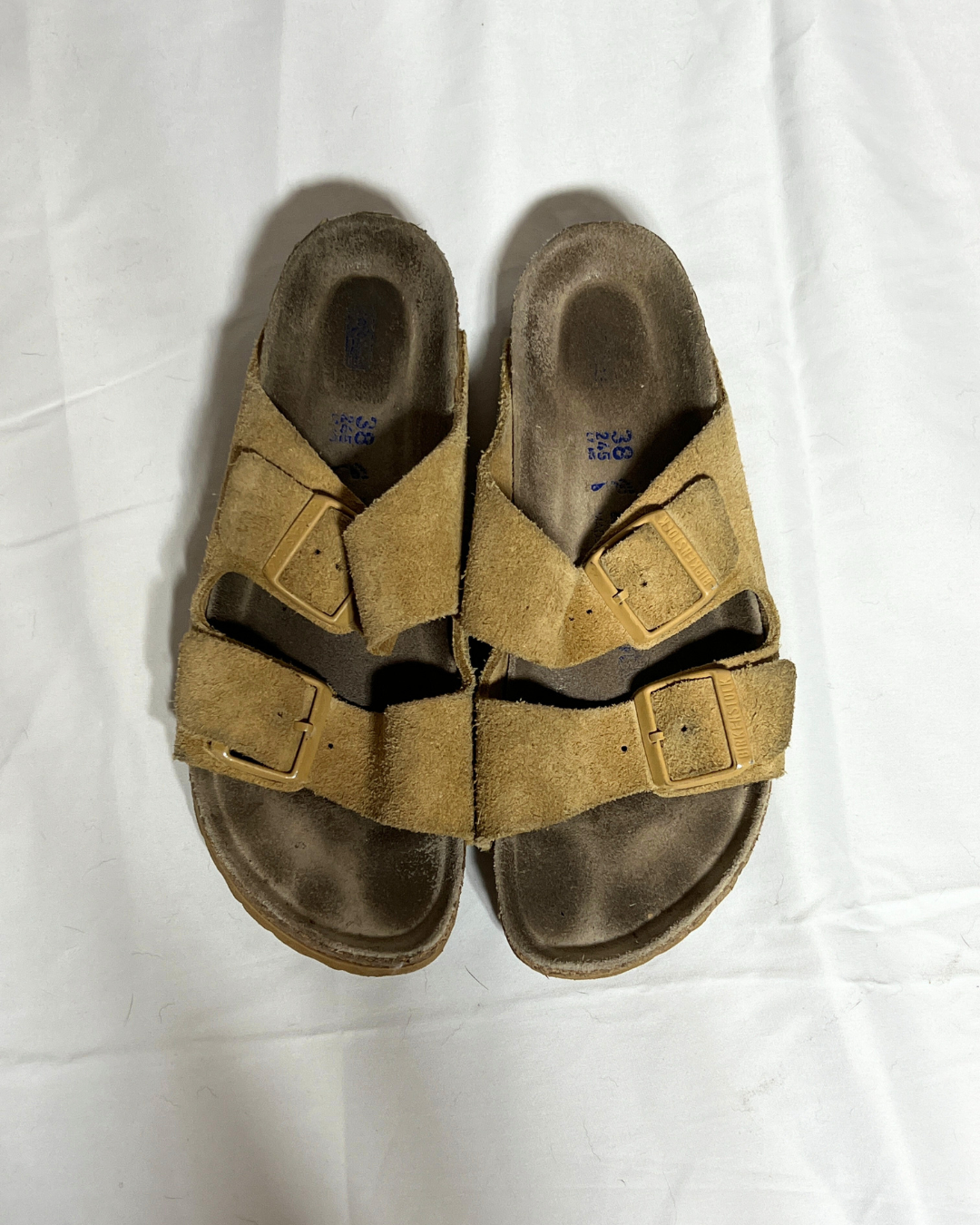 Birkenstock Arizona Taupe Suede Sandals / 7.5